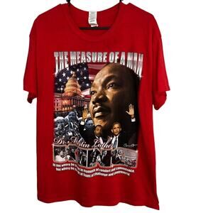 Vintage Y2K Measure of Man Obama Martin Luther King MLK Black Rights Shirt SZ L
